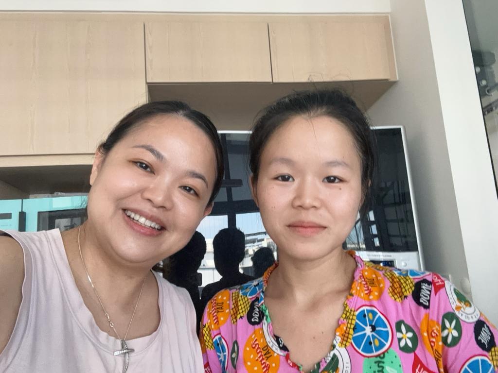 Very satisfied employer with fresh Christian myanmar maid